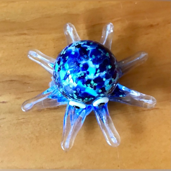 Glow In The Dark Glass Octopus Nautical Accent Decoration Figure Beach House - Picture 3 of 10